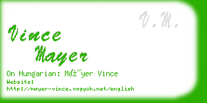 vince mayer business card